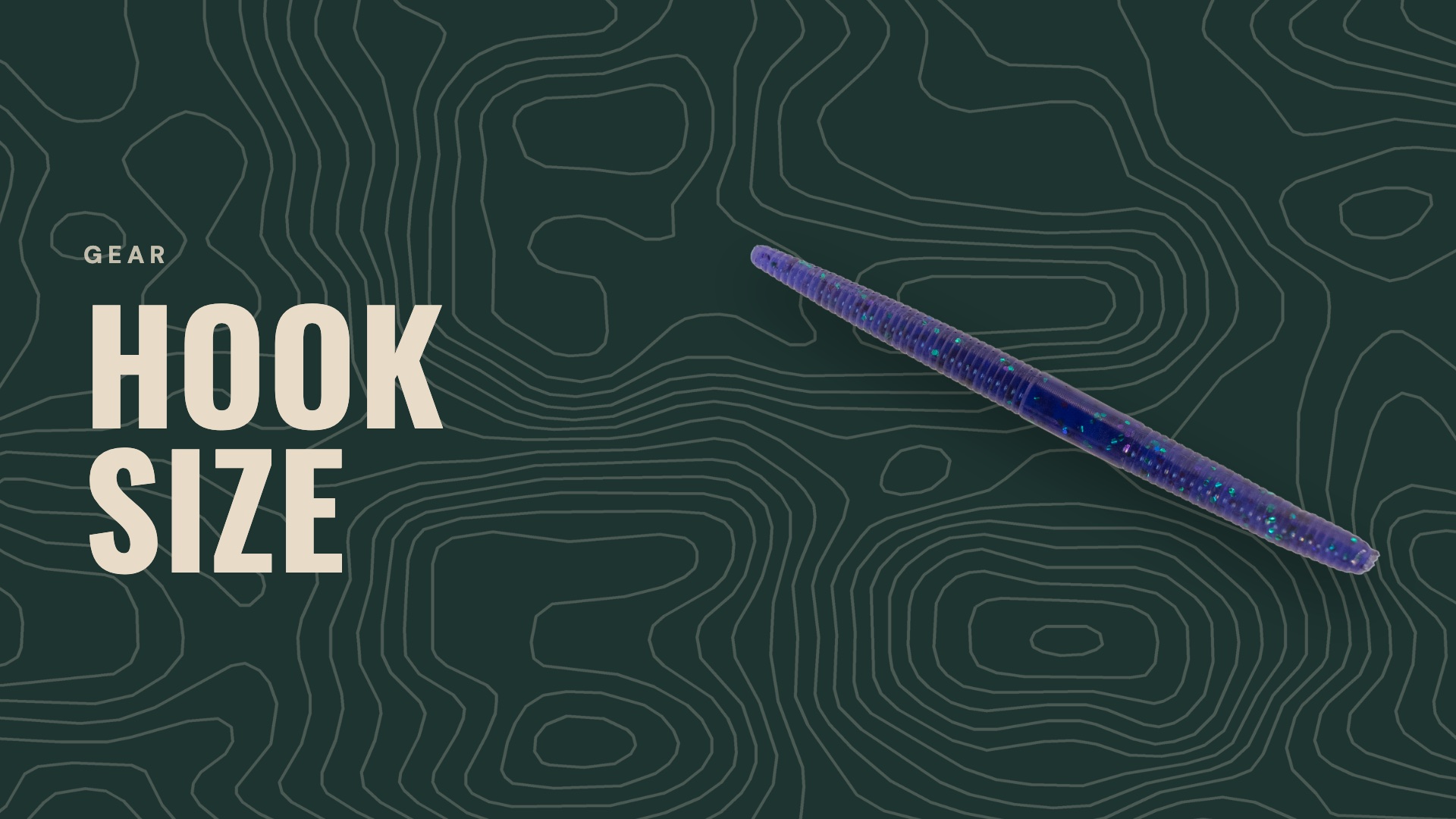 Cover reading "Hook size" with a Wicked Worm soft bait in June Bug